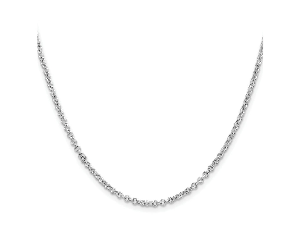 FJC Finejewelers 925 Sterling Silver Rhodium Plated Rolo Chain 30 Inches x 2.5 mm