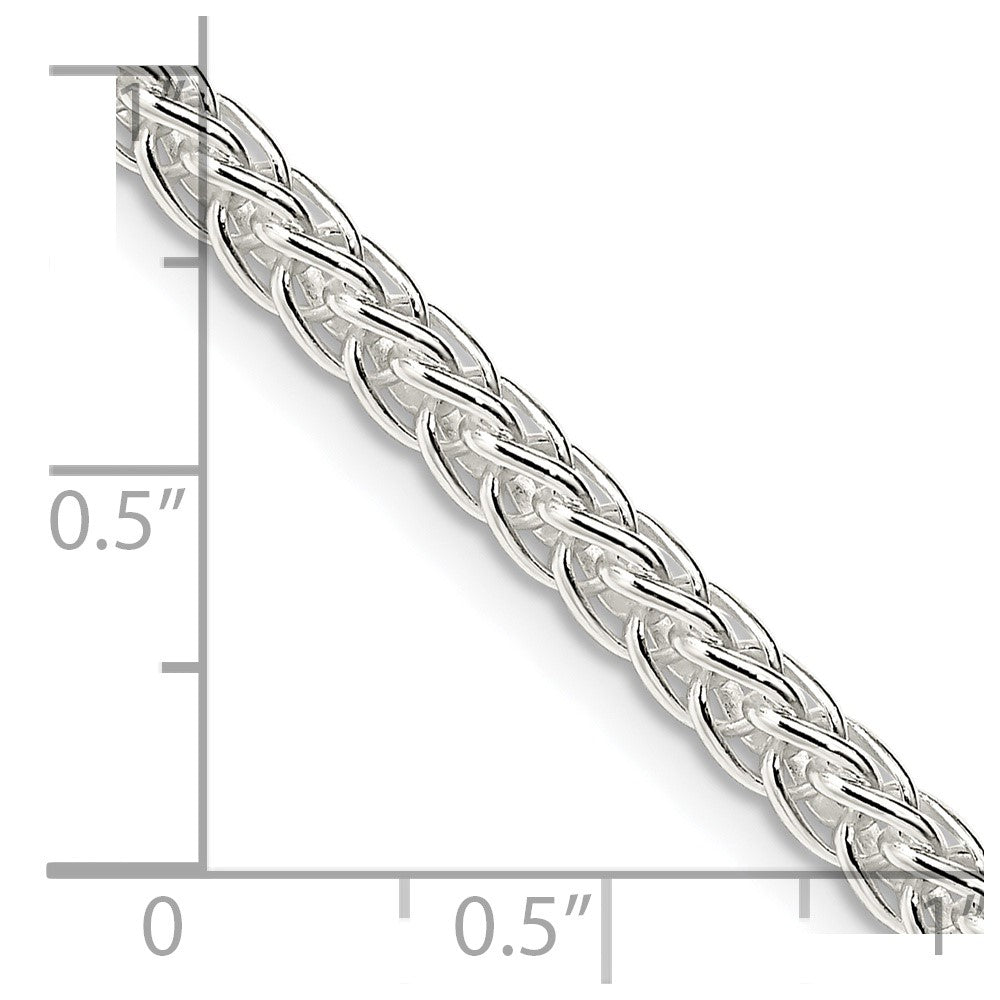 FJC Finejewelers 925 Sterling Silver Square Spiga Chain 24 Inches x 3 mm