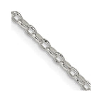 FJC Finejewelers 925 Sterling Silver Oval Fancy Rolo Chain 20 Inches x 1.6 mm