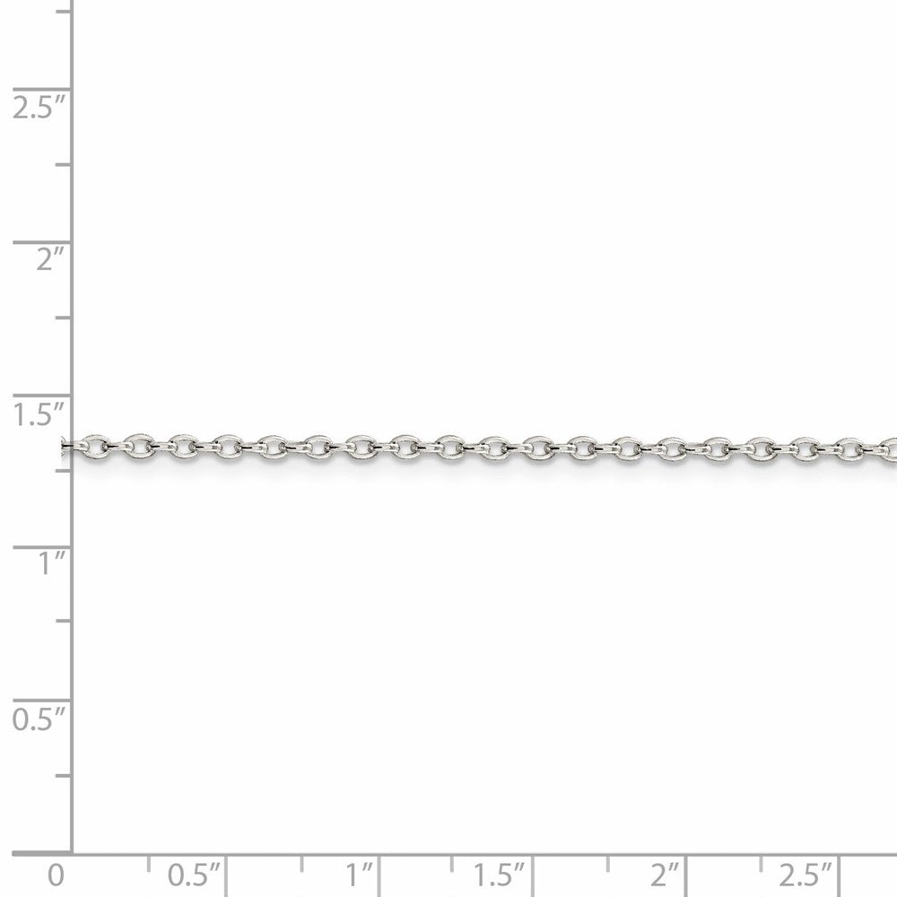 FJC Finejewelers 925 Sterling Silver Oval Fancy Rolo Chain 20 Inches x 1.6 mm
