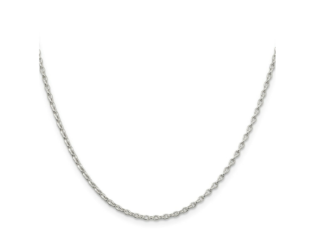 FJC Finejewelers 925 Sterling Silver Oval Fancy Rolo Chain 20 Inches x 1.6 mm