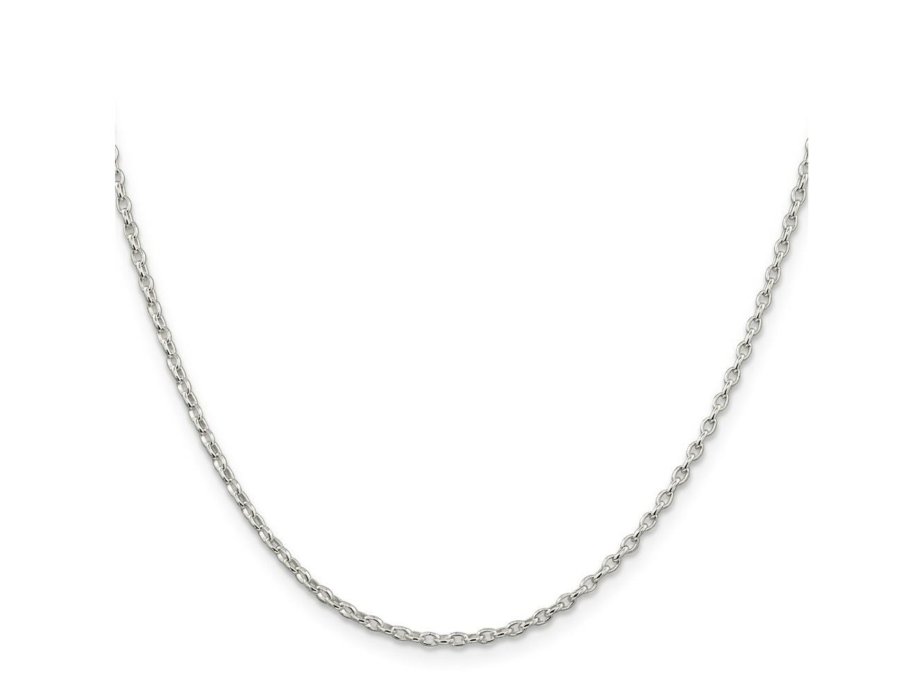 FJC Finejewelers 925 Sterling Silver Oval Fancy Rolo Chain 20 Inches x 1.6 mm