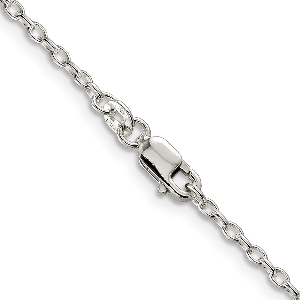 FJC Finejewelers 925 Sterling Silver Oval Fancy Rolo Chain 22 Inches x 1.6 mm