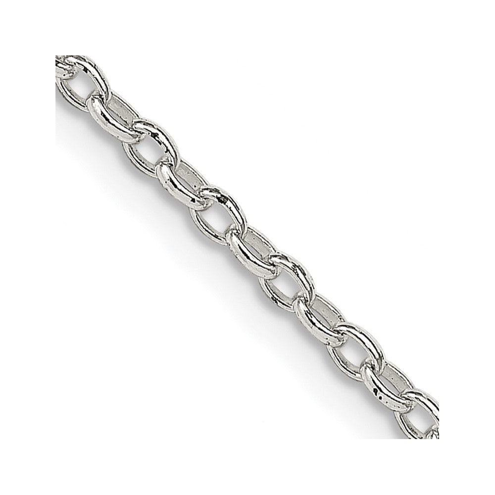 FJC Finejewelers 925 Sterling Silver Oval Fancy Rolo Chain 26 Inches x 1.6 mm