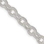 FJC Finejewelers 925 Sterling Silver Fancy Patterned Rolo Chain 18 Inches x 6.25 mm