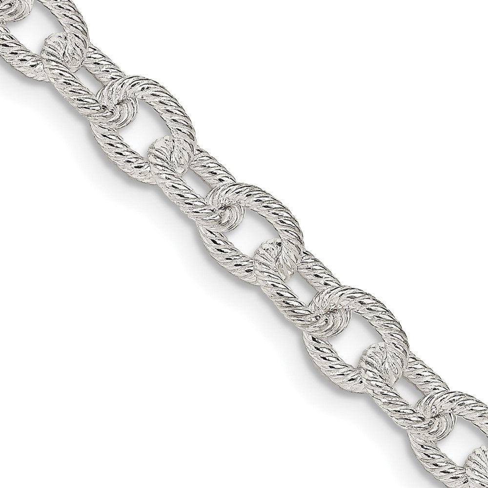 FJC Finejewelers 925 Sterling Silver Fancy Patterned Rolo Chain 20 Inches x 6.25 mm