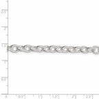 FJC Finejewelers 925 Sterling Silver Fancy Patterned Rolo Chain 24 Inches x 6.25 mm