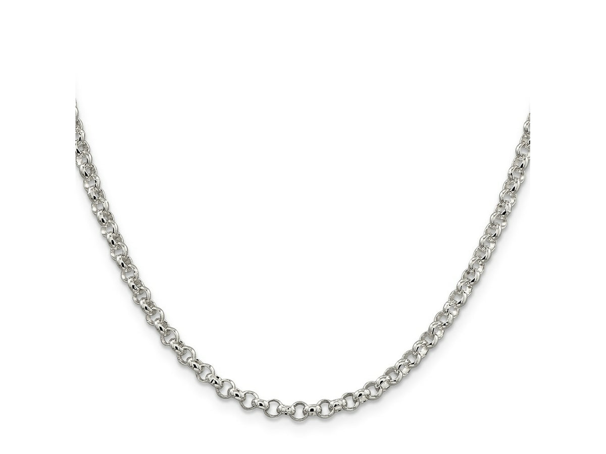 FJC Finejewelers 925 Sterling Silver Rolo Chain 22 Inches x 4 mm