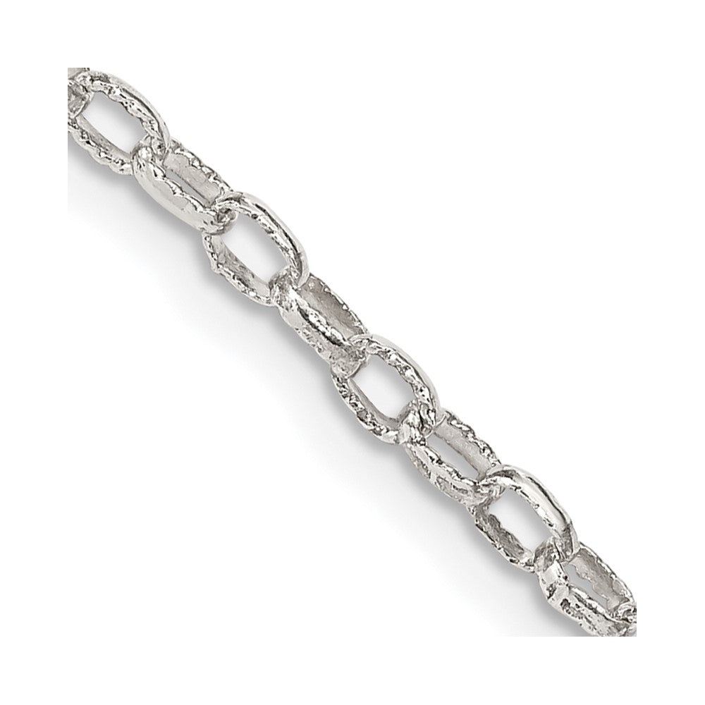 FJC Finejewelers 925 Sterling Silver Hand Made Fancy Patterned Rolo Chain 20 Inches x 3 mm