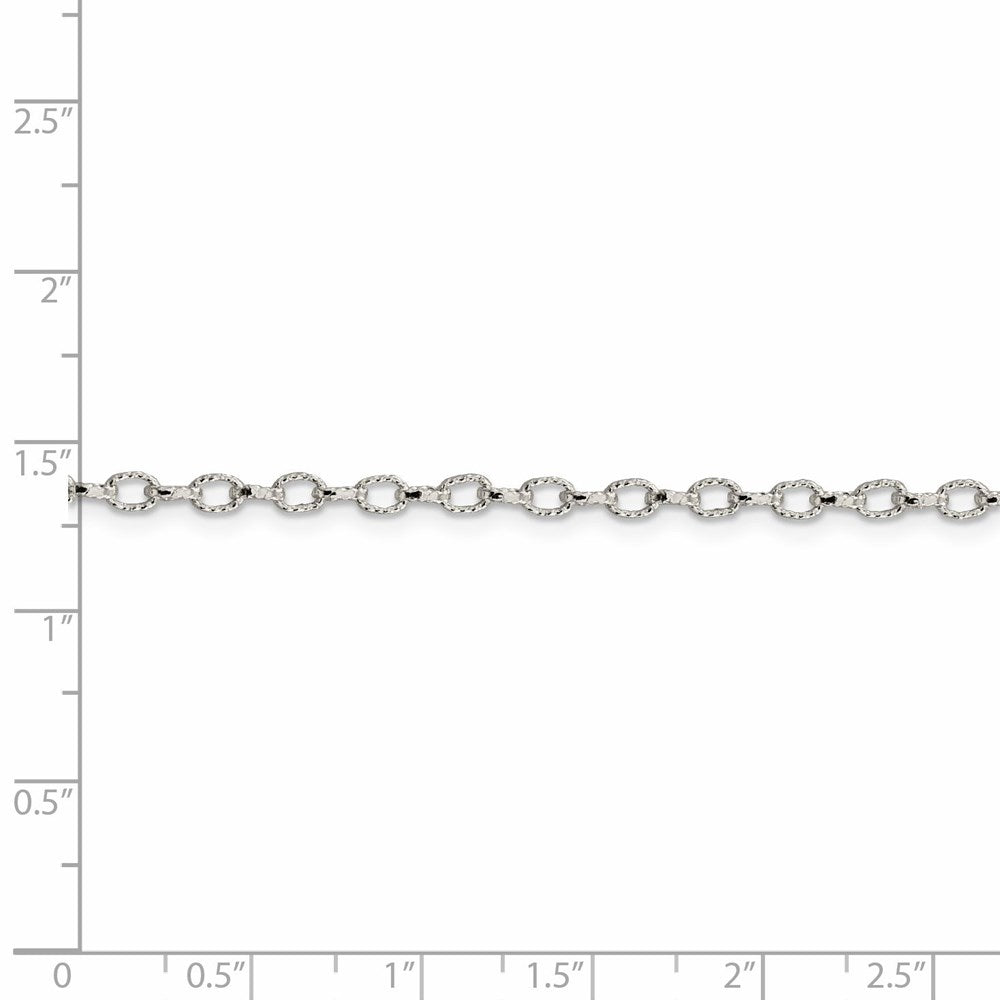 FJC Finejewelers 925 Sterling Silver Hand Made Fancy Patterned Rolo Chain 20 Inches x 3 mm