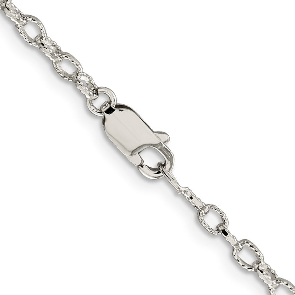 FJC Finejewelers 925 Sterling Silver Hand Made Fancy Patterned Rolo Chain 22 Inches x 3 mm