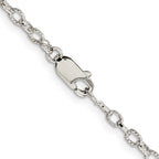 FJC Finejewelers 925 Sterling Silver Hand Made Fancy Patterned Rolo Chain 30 Inches x 3 mm