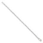 FJC Finejewelers 925 Sterling Silver Hand Made Fancy Patterned Rolo Bracelet Chain 7 Inches x 3 mm