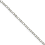FJC Finejewelers 925 Sterling Silver Hand Made Fancy Patterned Rolo Bracelet Chain 7 Inches x 3 mm
