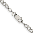 FJC Finejewelers 925 Sterling Silver Hand Made Fancy Patterned Rolo Chain 24 Inches x 4.55 mm