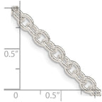 FJC Finejewelers 925 Sterling Silver Hand Made Fancy Patterned Rolo Bracelet Chain 7 Inches x 4.55 mm