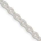 FJC Finejewelers 925 Sterling Silver Hand Made Fancy Patterned Rolo Chain 24 Inches x 3.75 mm