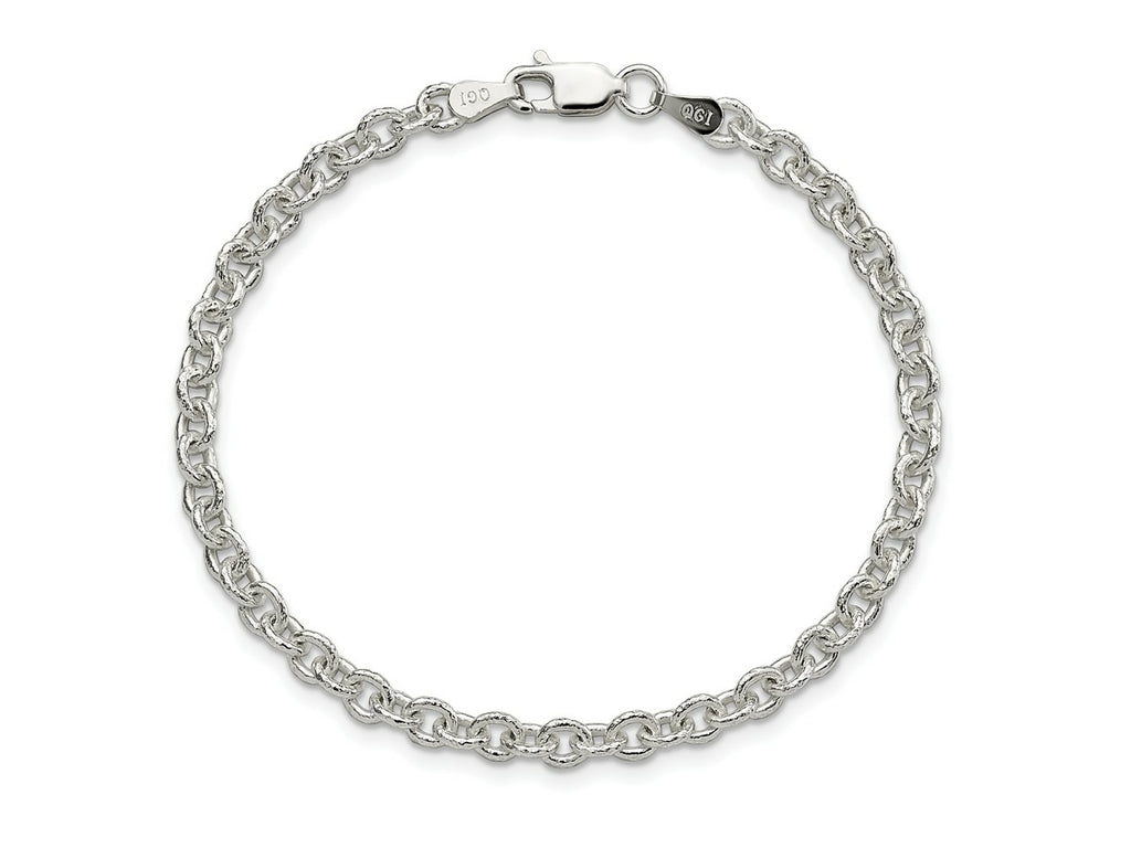 FJC Finejewelers 925 Sterling Silver Hand Made Fancy Rolo Bracelet Chain 7 Inches x 3.75 mm
