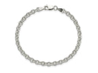 FJC Finejewelers 925 Sterling Silver Hand Made Fancy Rolo Bracelet Chain 7 Inches x 3.75 mm