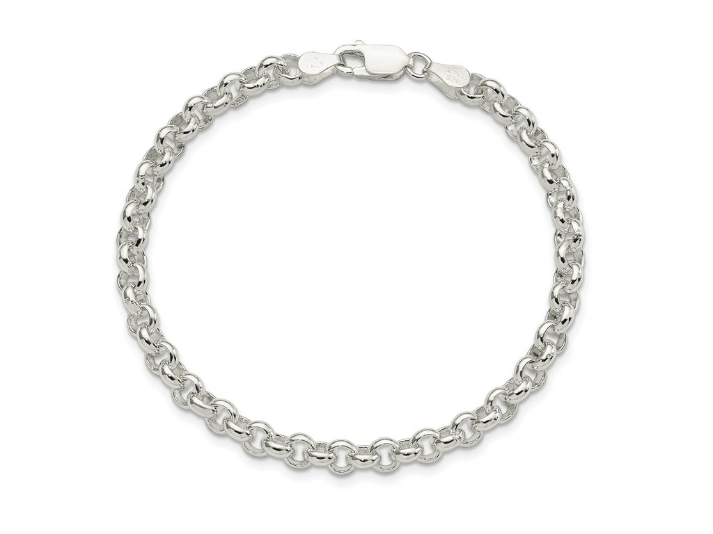 FJC Finejewelers 925 Sterling Silver Rolo Bracelet Chain 7.5 Inches x 5 mm
