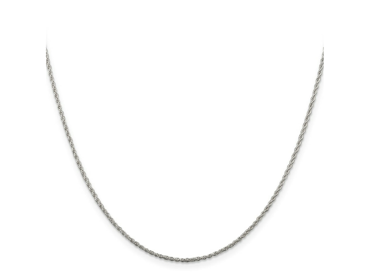 FJC Finejewelers 925 Sterling Silver Rhodium Plated Loose Rope Chain 14 Inches x 1.3 mm