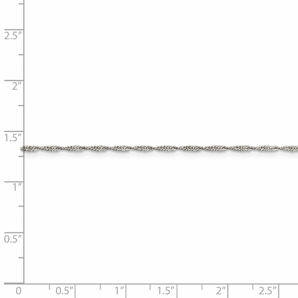 FJC Finejewelers 925 Sterling Silver Singapore Chain 14 Inches x 1.4 mm