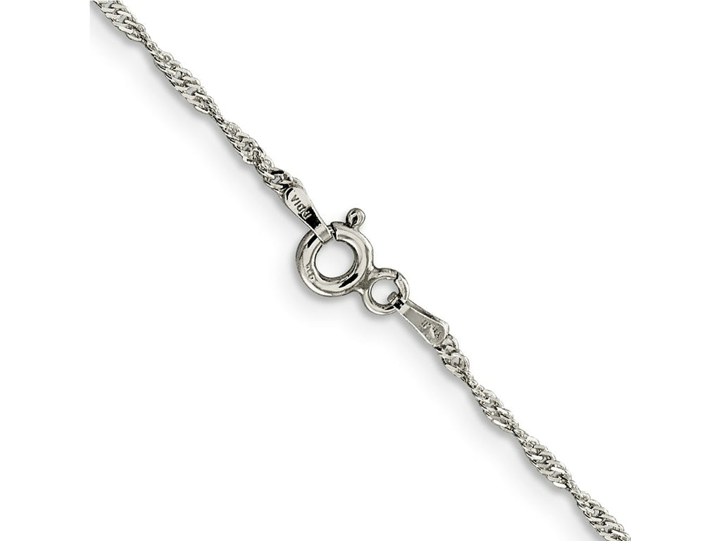 FJC Finejewelers 925 Sterling Silver 1.4mm Singapore Chain Anklet 9 Inches x 1 mm