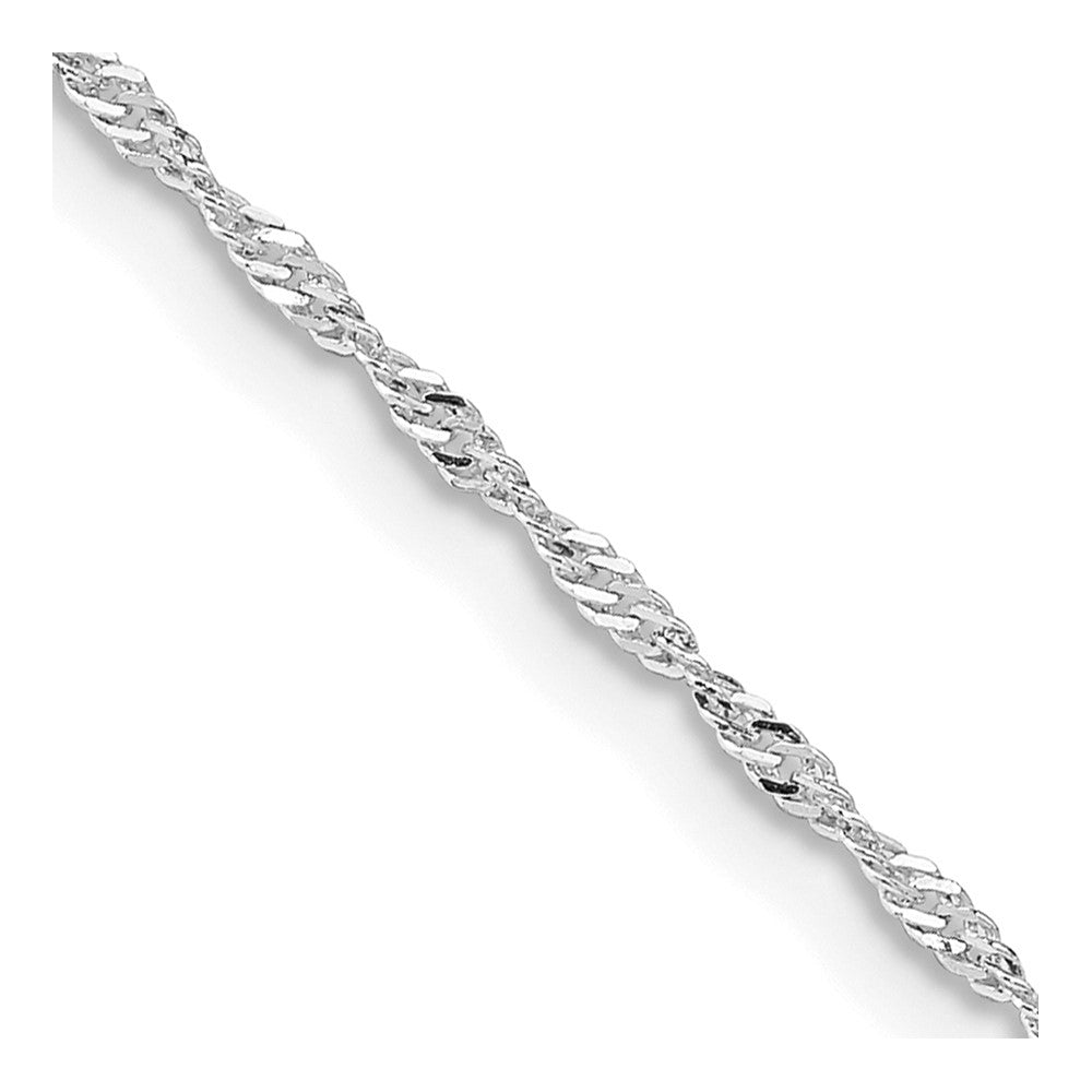 FJC Finejewelers 925 Sterling Silver Open Link Rhodium Plated Singapore Chain 16 Inches x 1.4 mm