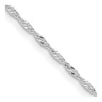 FJC Finejewelers 925 Sterling Silver Open Link Rhodium Plated Singapore Chain 20 Inches x 1.4 mm