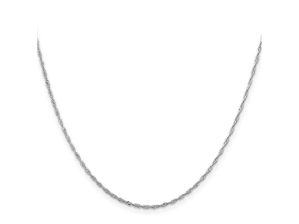 FJC Finejewelers 925 Sterling Silver Open Link Rhodium Plated Singapore Chain 20 Inches x 1.4 mm