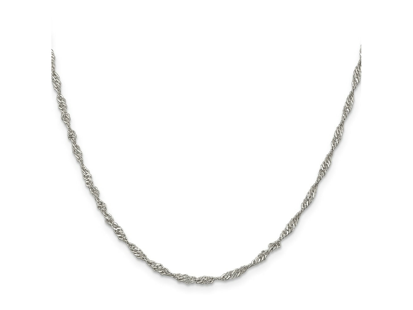 FJC Finejewelers 925 Sterling Silver Singapore Chain 22 Inches x 2.25 mm