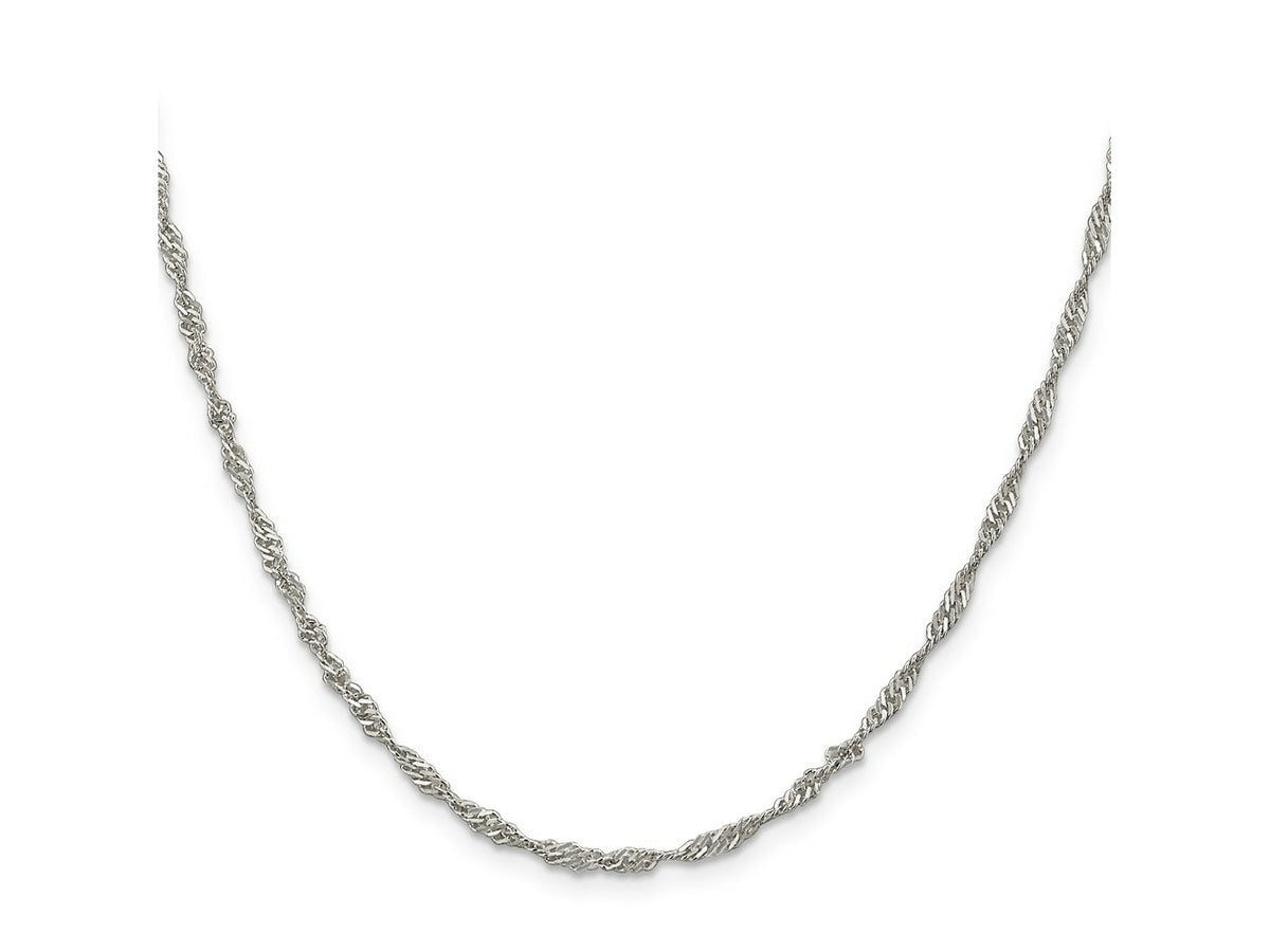 FJC Finejewelers 925 Sterling Silver Singapore Chain 26 Inches x 2.25 mm