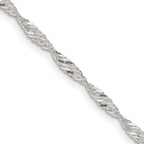 FJC Finejewelers 925 Sterling Silver Singapore Chain 30 Inches x 2.25 mm