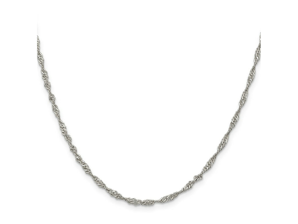 FJC Finejewelers 925 Sterling Silver Singapore Chain 30 Inches x 2.25 mm