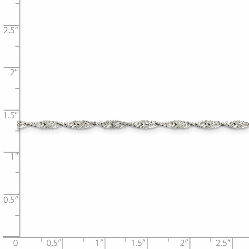 FJC Finejewelers 925 Sterling Silver Singapore Bracelet Chain 7 Inches x 2.25 mm