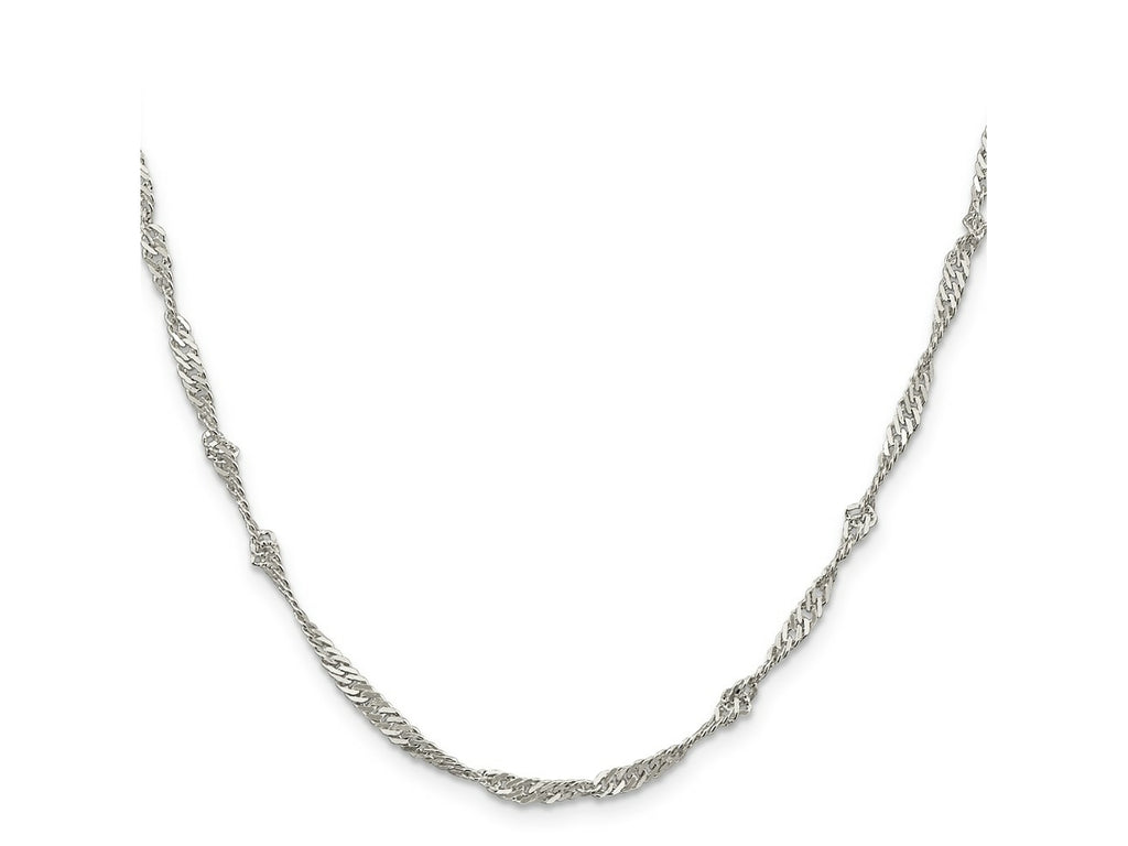 FJC Finejewelers 925 Sterling Silver Singapore Chain 20 Inches x 3 mm