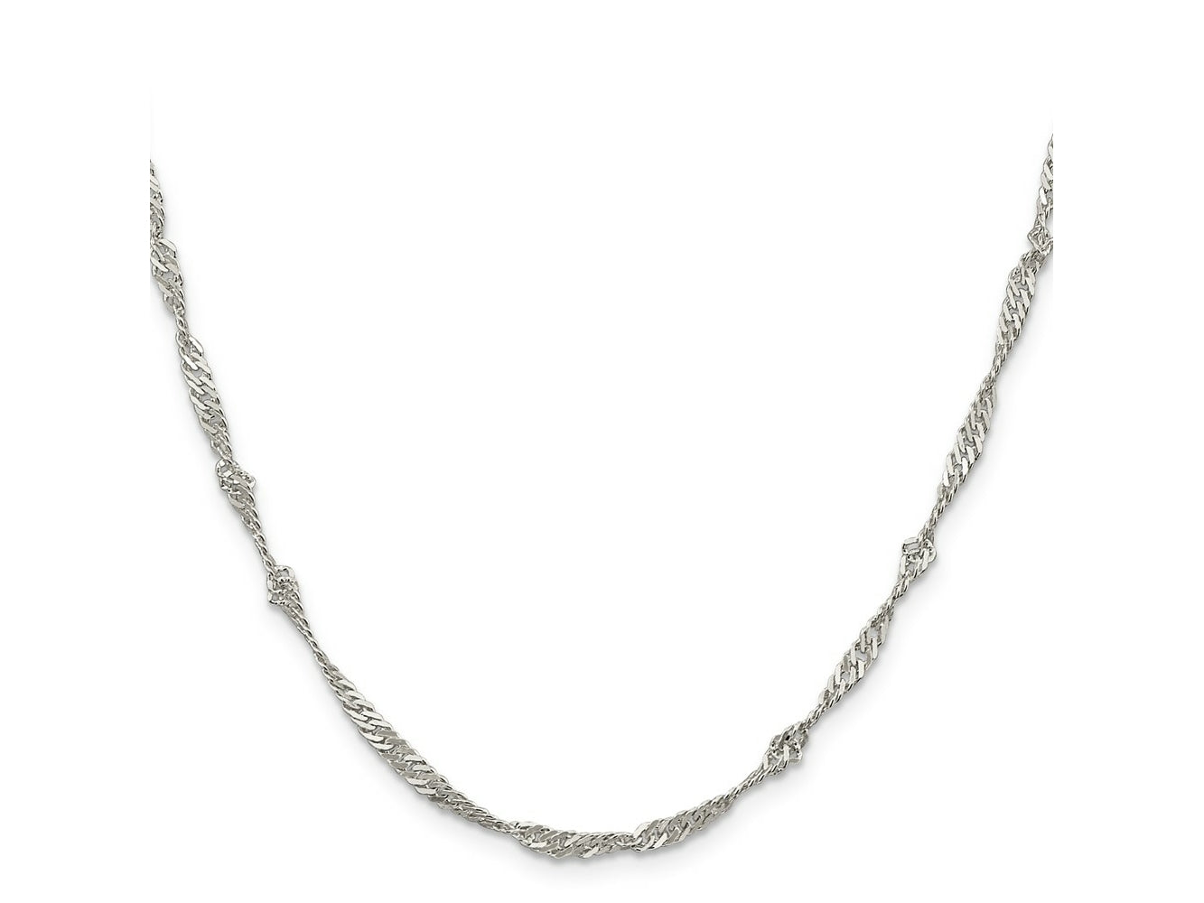 FJC Finejewelers 925 Sterling Silver Singapore Chain 20 Inches x 3 mm