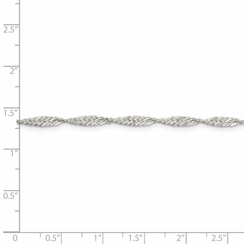 FJC Finejewelers 925 Sterling Silver Singapore Chain 22 Inches x 3 mm