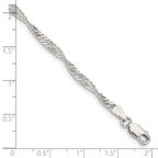 FJC Finejewelers 925 Sterling Silver Singapore Bracelet Chain 8 Inches x 3 mm