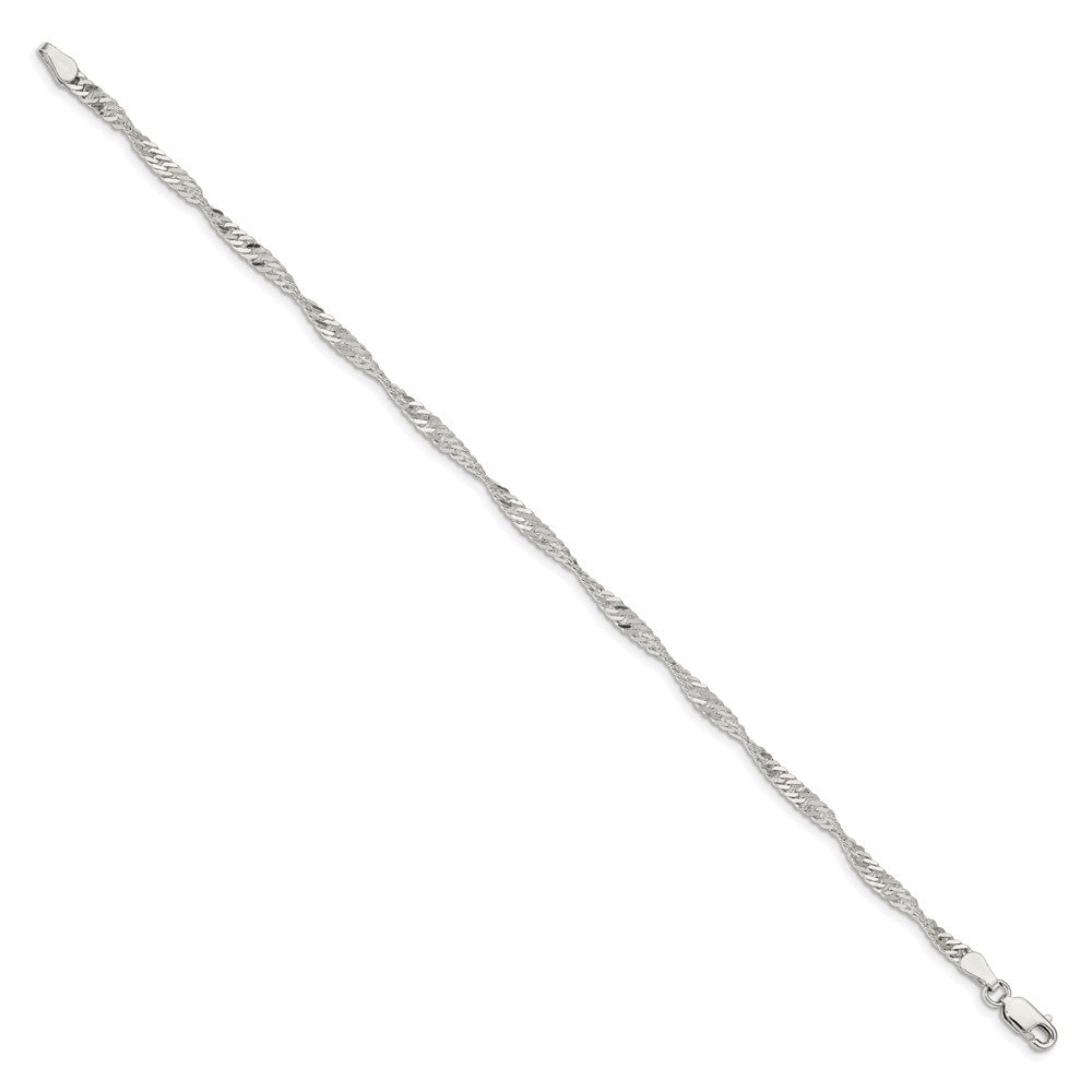 FJC Finejewelers 925 Sterling Silver Singapore Bracelet Chain 8 Inches x 3 mm