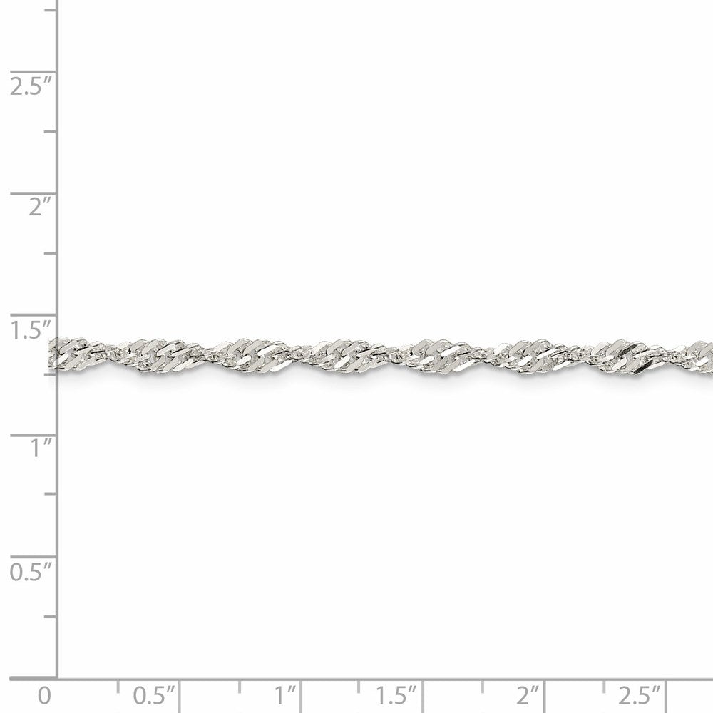 FJC Finejewelers 925 Sterling Silver Singapore Bracelet Chain 7 Inches x 3.5 mm