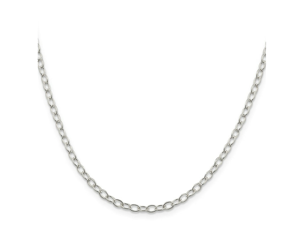FJC Finejewelers 925 Sterling Silver Oval Cable Chain 22 Inches x 3.4 mm