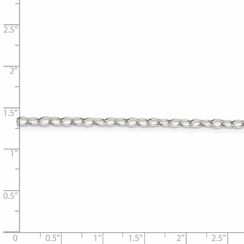 FJC Finejewelers 925 Sterling Silver Oval Cable Chain 24 Inches x 3.4 mm