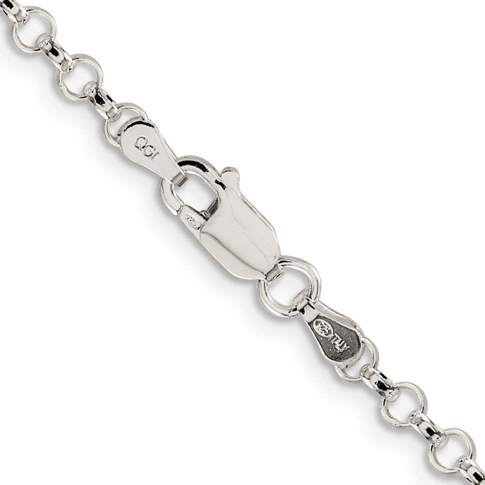 FJC Finejewelers 925 Sterling Silver Rolo Bracelet Chain 7 Inches x 3 mm
