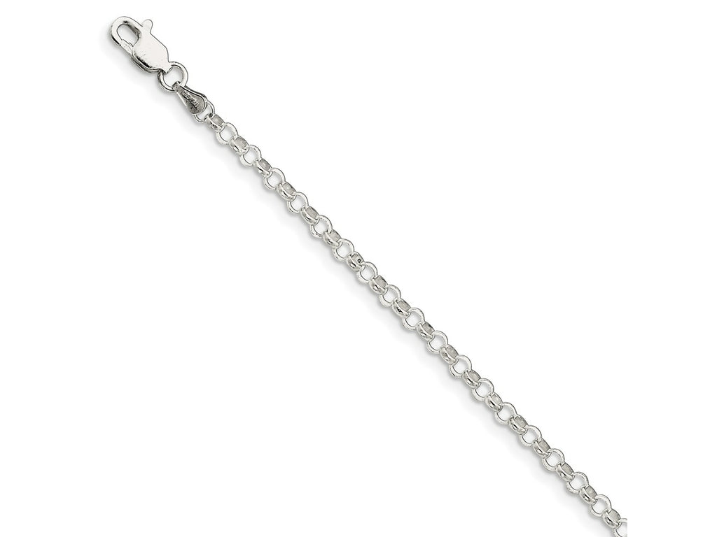FJC Finejewelers 925 Sterling Silver Rolo Bracelet Chain 7 Inches x 3 mm