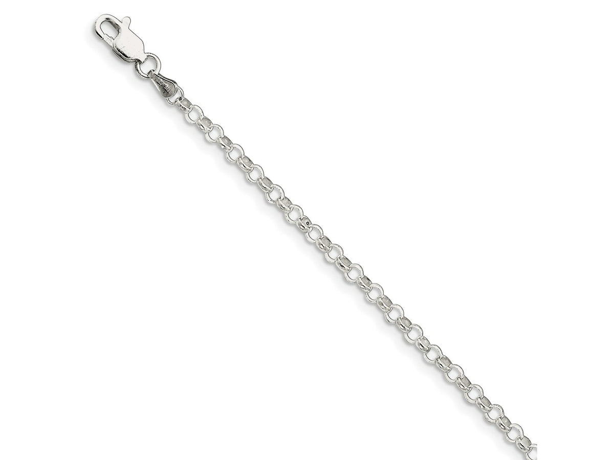 FJC Finejewelers 925 Sterling Silver Rolo Bracelet Chain 7 Inches x 3 mm