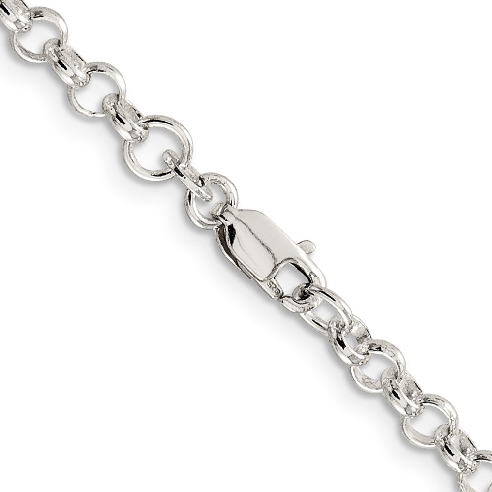 FJC Finejewelers 925 Sterling Silver Rolo Bracelet Chain 7 Inches x 4 mm