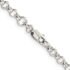 FJC Finejewelers 925 Sterling Silver Rolo Bracelet Chain 7 Inches x 4 mm