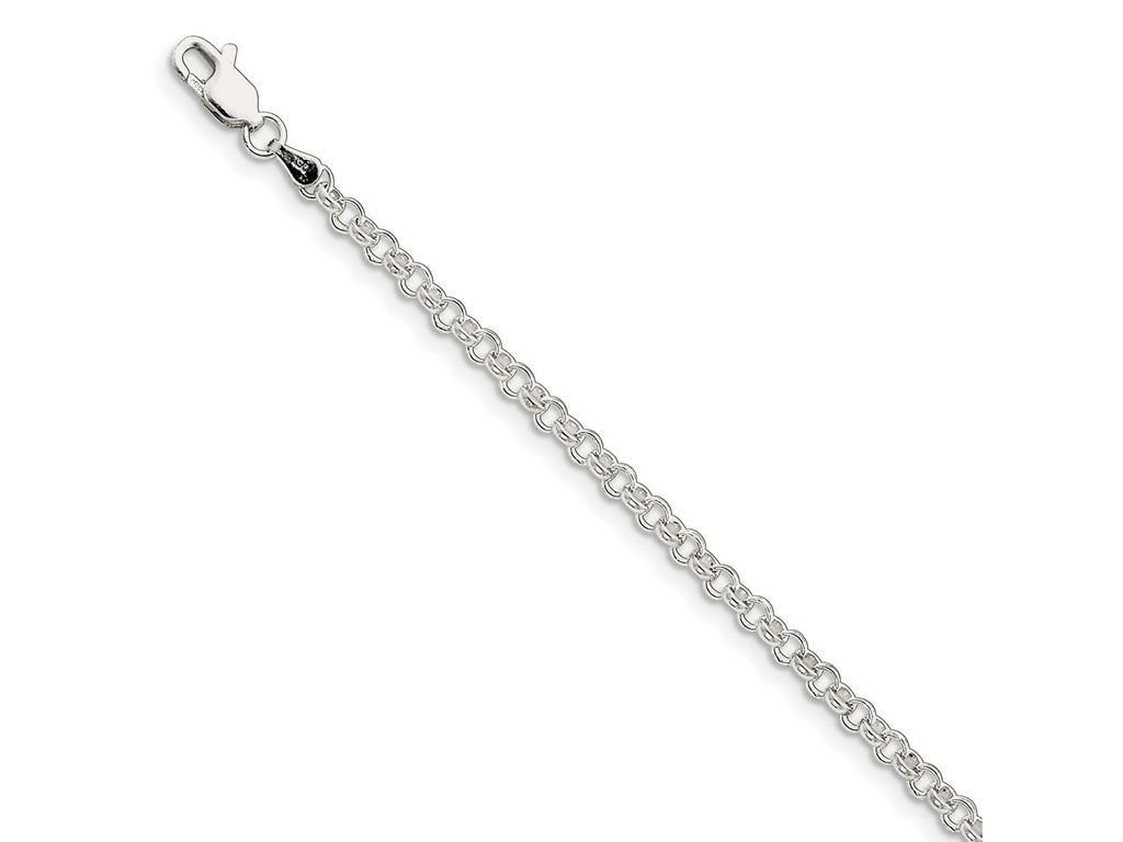 FJC Finejewelers 925 Sterling Silver Rolo Bracelet Chain 7 Inches x 4 mm