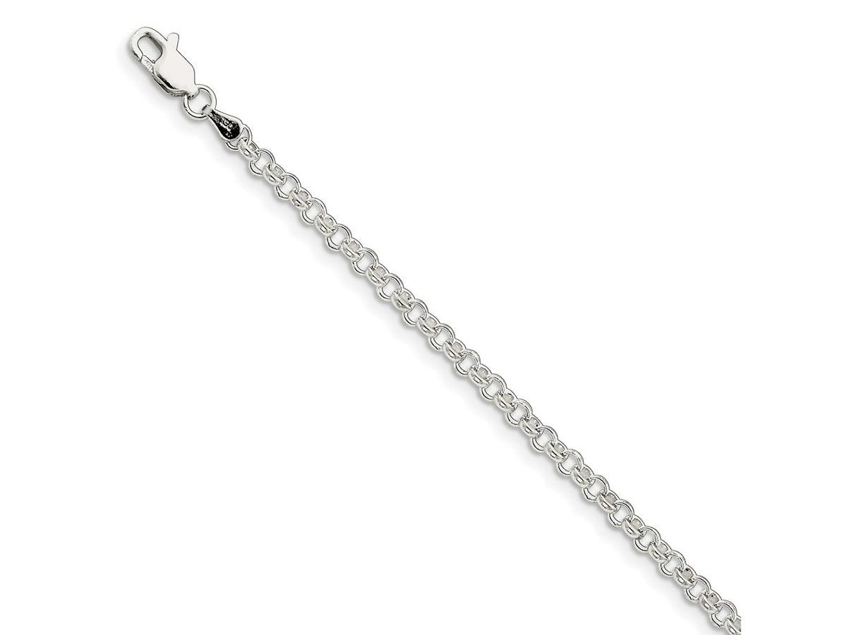 FJC Finejewelers 925 Sterling Silver Rolo Bracelet Chain 7 Inches x 4 mm